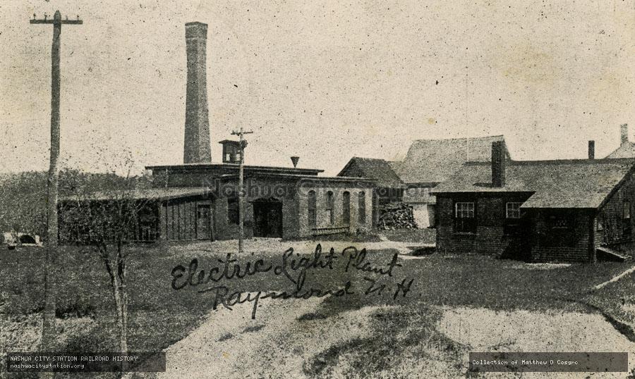 Postcard: Electric Light Plant, Raymond, New Hampshire